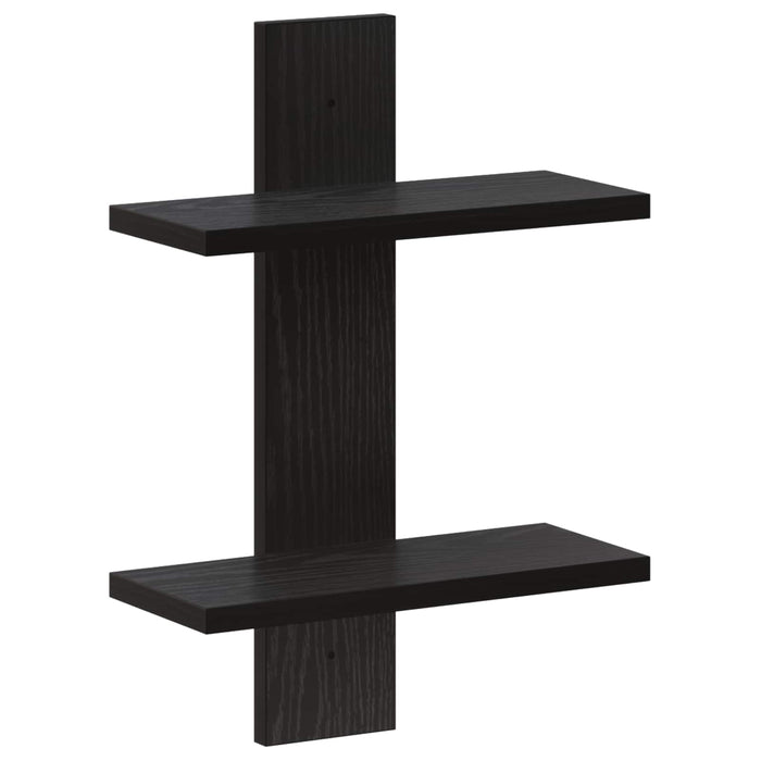 Raft de perete Stejar Negru 30 x 13,5 x 43 cm Lemn prelucrat WALTI