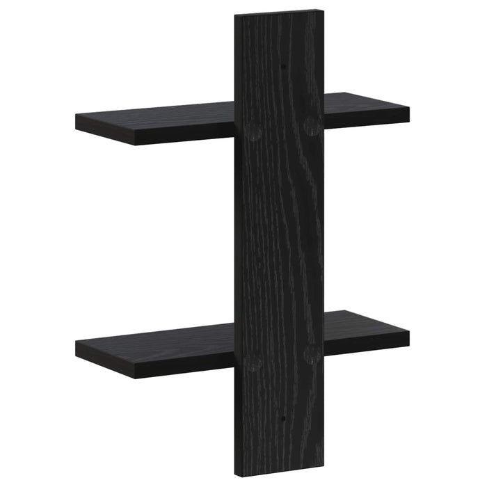 Raft de perete Stejar Negru 30 x 13,5 x 43 cm Lemn prelucrat WALTI