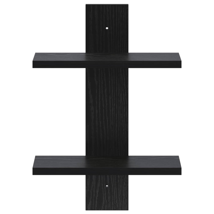 Raft de perete Stejar Negru 30 x 13,5 x 43 cm Lemn prelucrat WALTI