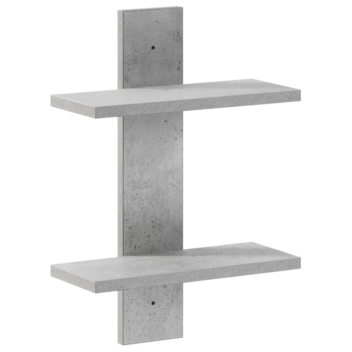 Raft de perete Gri Beton 30 x 13.5 x 43 cm Lemn prelucrat WALTI