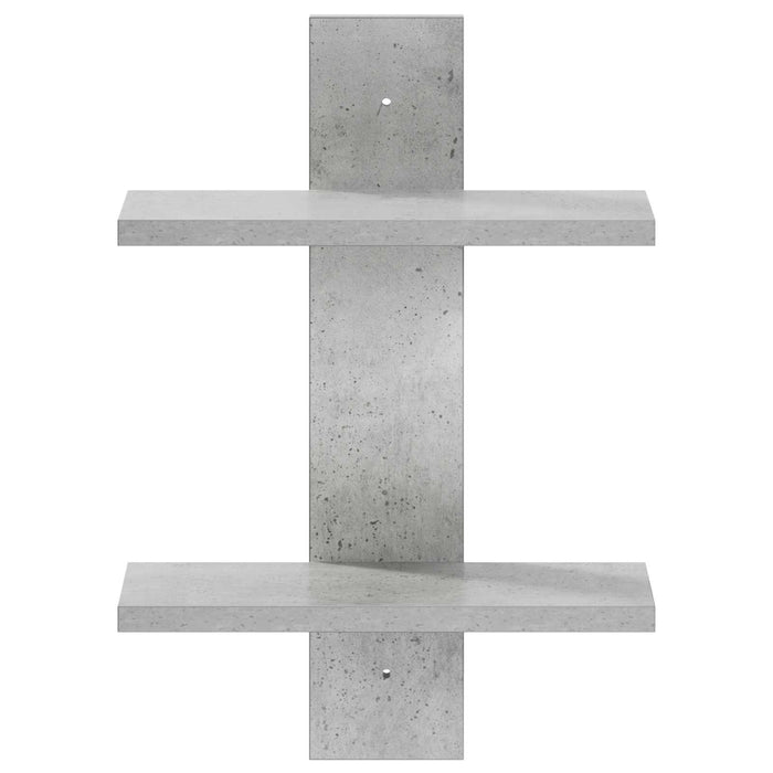 Raft de perete Gri Beton 30 x 13.5 x 43 cm Lemn prelucrat WALTI