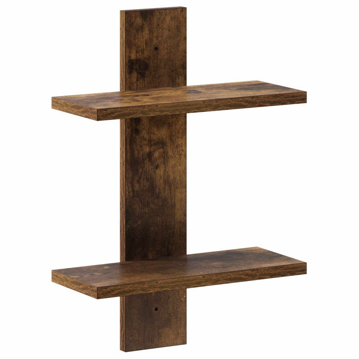 Raft de perete Stejar fumuriu 30 x 13,5 x 43 cm Lemn prelucrat WALTI