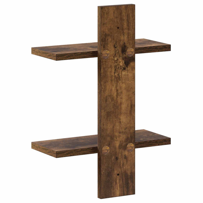 Raft de perete Stejar fumuriu 30 x 13,5 x 43 cm Lemn prelucrat WALTI