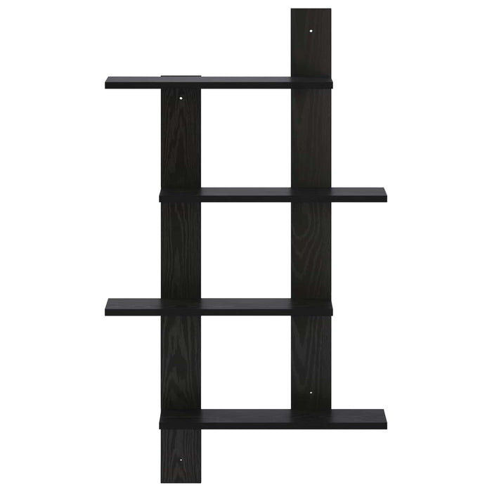 Raft de perete Stejar Negru 61 x 13,5 x 105 cm Lemn prelucrat WALTI