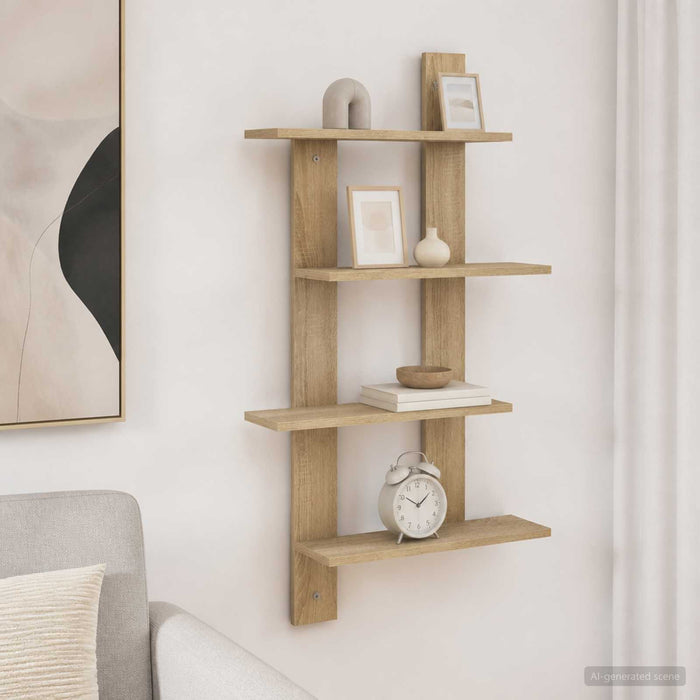 Raft de perete Stejar Sonoma 61 x 13,5 x 105 cm Lemn prelucrat WALTI
