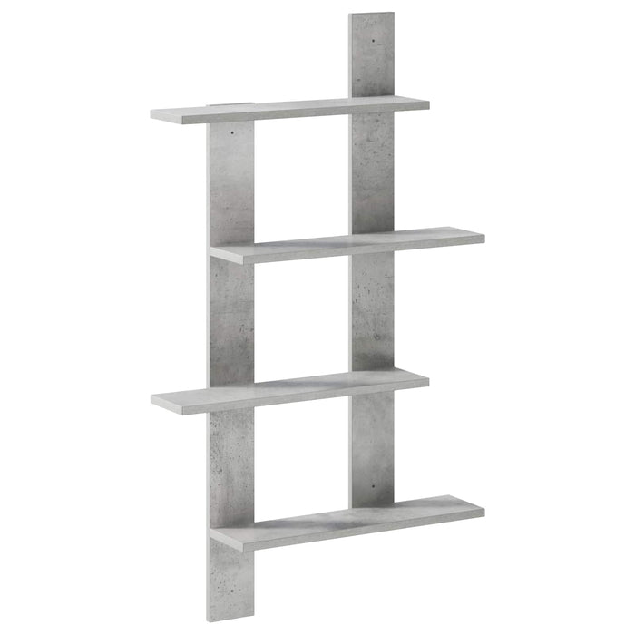 Raft de perete Gri Beton 61 x 13,5 x 105 cm Lemn prelucrat WALTI