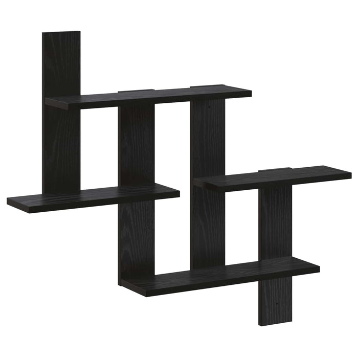 Raft de perete Stejar Negru 85 x 13,5 x 73,5 cm Lemn prelucrat WALTI