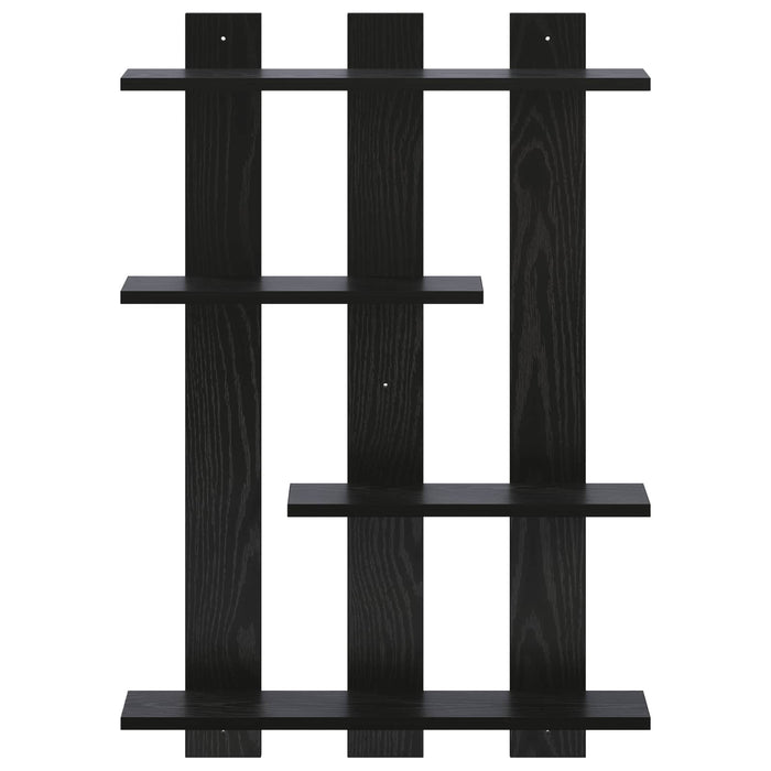 Raft de perete Stejar Negru 61 x 13,5 x 88 cm Lemn prelucrat WALTI