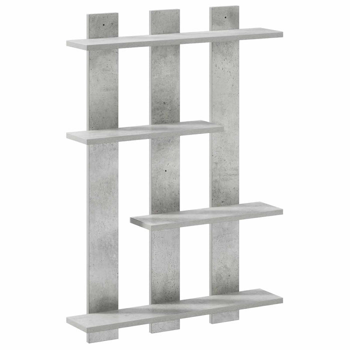 Raft de perete Gri Beton 61 x 13,5 x 88 cm Lemn prelucrat WALTI