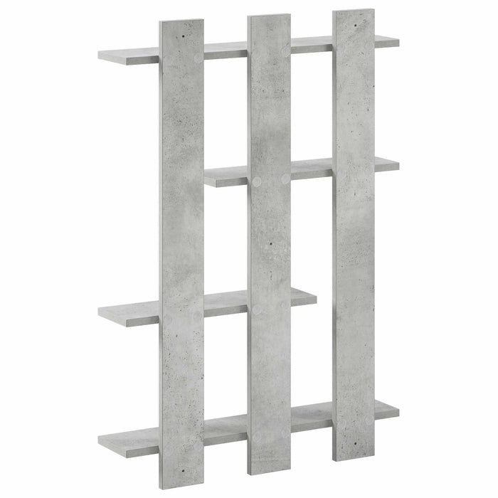 Raft de perete Gri Beton 61 x 13,5 x 88 cm Lemn prelucrat WALTI