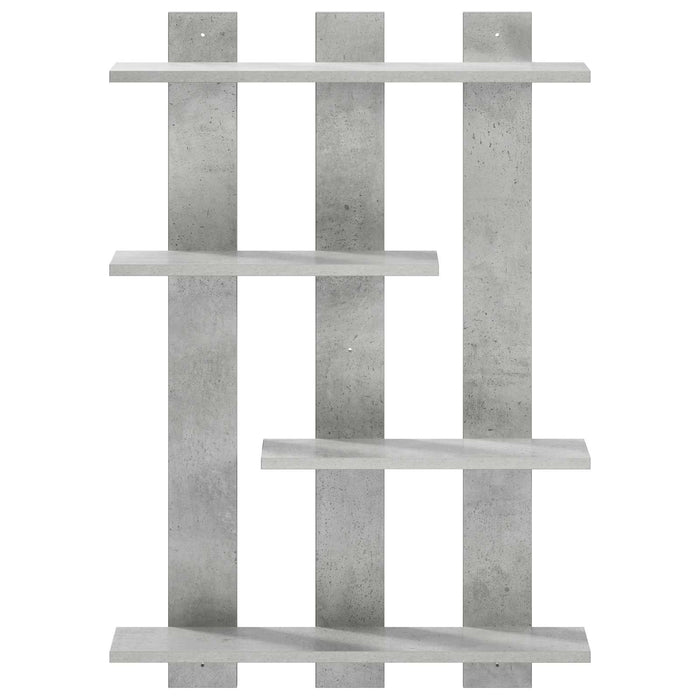 Raft de perete Gri Beton 61 x 13,5 x 88 cm Lemn prelucrat WALTI