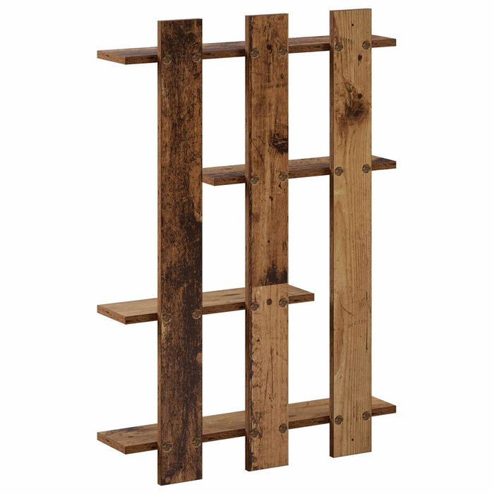 Raft de perete Lemn vechi 61 x 13,5 x 88 cm Lemn prelucrat WALTI