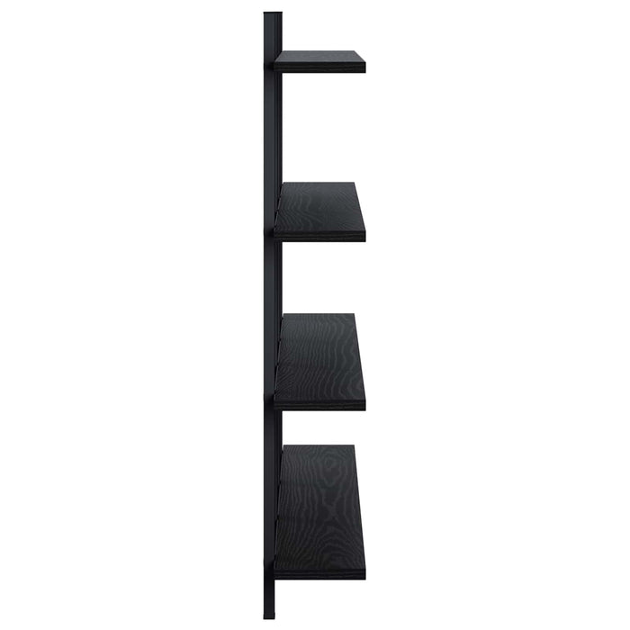 Raft de perete Stejar Negru 102 x 13.5 x 80 cm Lemn prelucrat WALTI