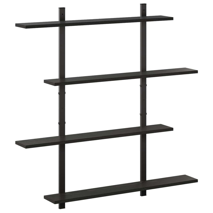 Raft de perete Stejar Negru 100 x 13.5 x 101 cm Lemn prelucrat - WALTI WALTI