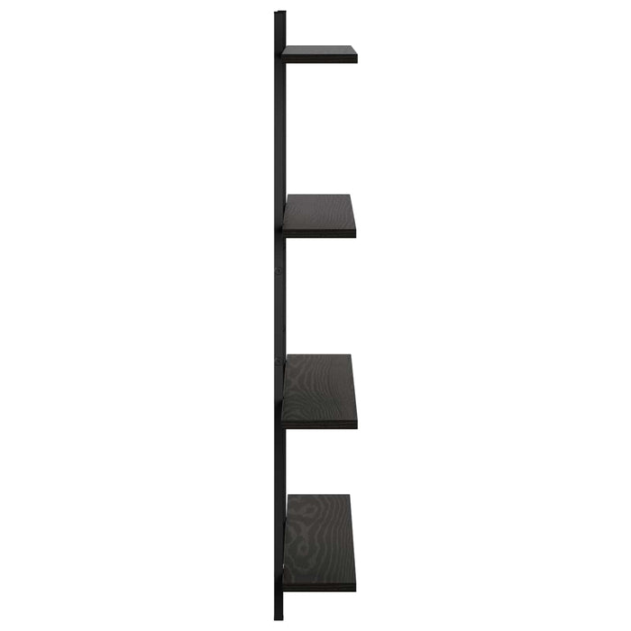 Raft de perete Stejar Negru 100 x 13.5 x 101 cm Lemn prelucrat - WALTI WALTI