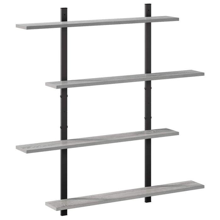 Raft de perete Sonoma gri 100 x 13,5 x 101 cm Lemn prelucrat - WALTI WALTI