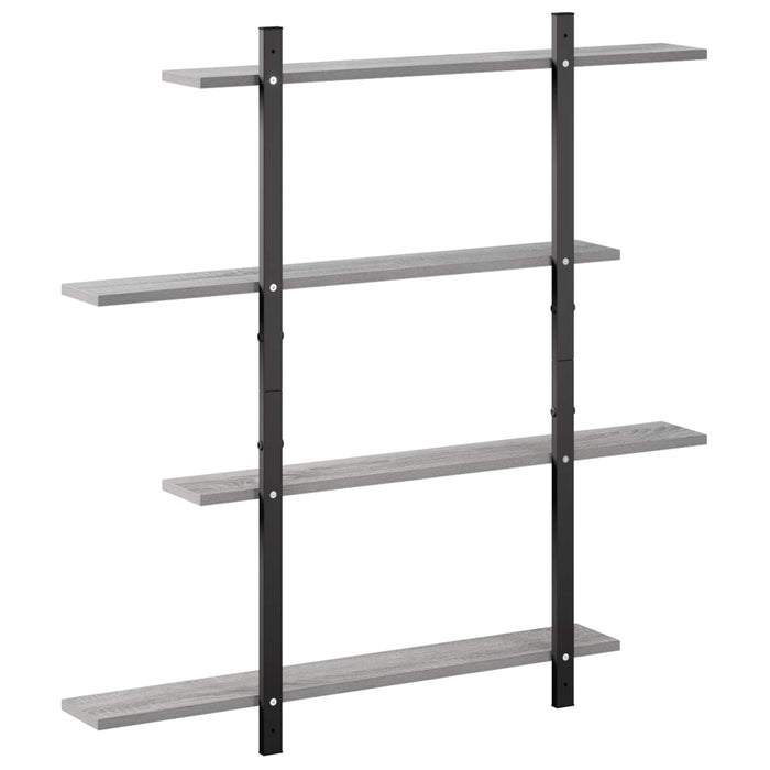Raft de perete Sonoma gri 100 x 13,5 x 101 cm Lemn prelucrat - WALTI WALTI