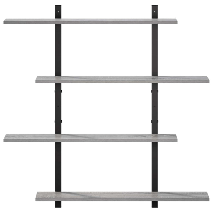 Raft de perete Sonoma gri 100 x 13,5 x 101 cm Lemn prelucrat - WALTI WALTI