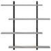 Raft de perete Sonoma gri 100 x 13,5 x 101 cm Lemn prelucrat - WALTI WALTI