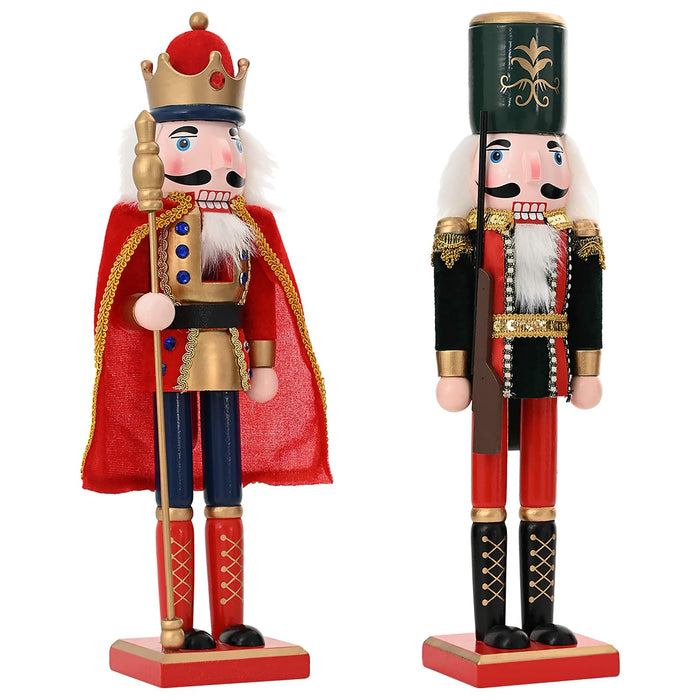 Crăciun Nutcracker TURKU 2 buc. Roșu și Negru 38 cm - WALTI WALTI