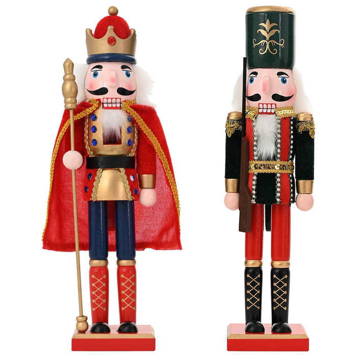 Crăciun Nutcracker TURKU 2 buc. Roșu și Negru 38 cm - WALTI WALTI