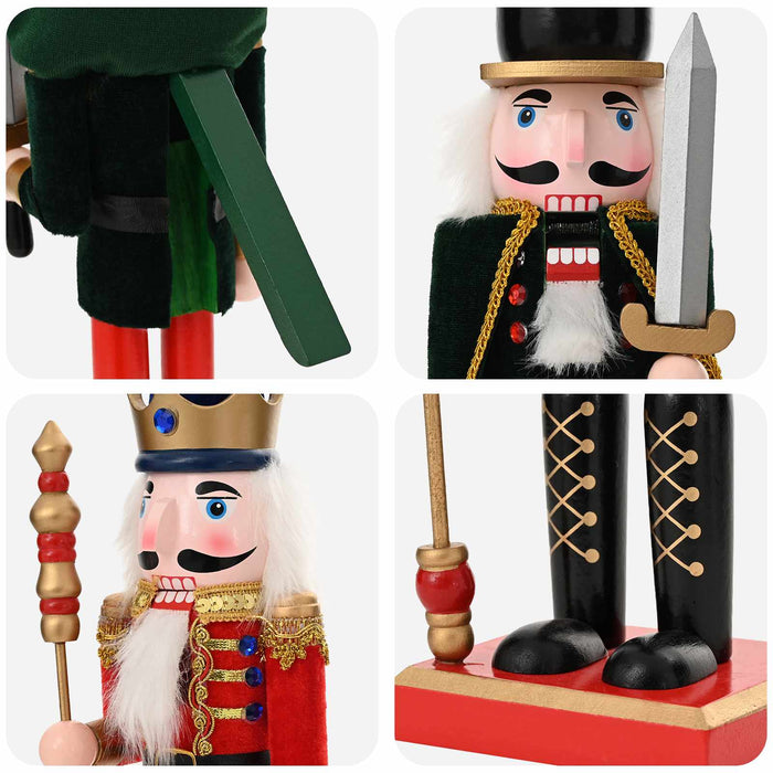 Crăciun Nutcracker TURKU 2 buc. Roșu și Negru 38 cm WALTI