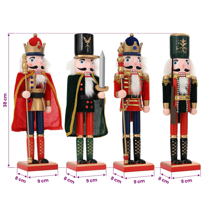 Crăciun Nutcracker TURKU 4 buc. Roșu și Negru 38 cm - WALTI WALTI