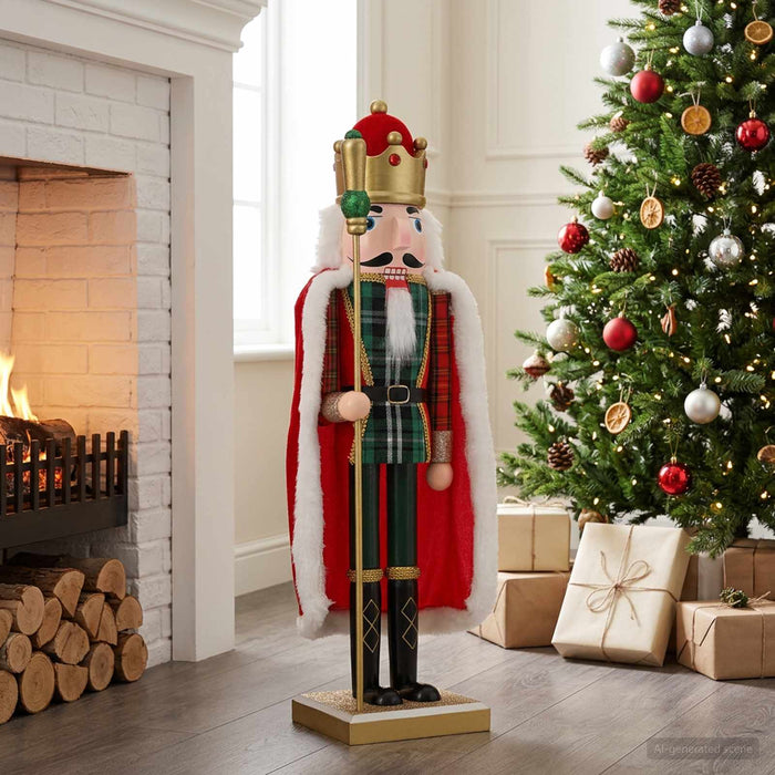 Crăciun Nutcracker TURKU Roșu și Negru 50 cm WALTI