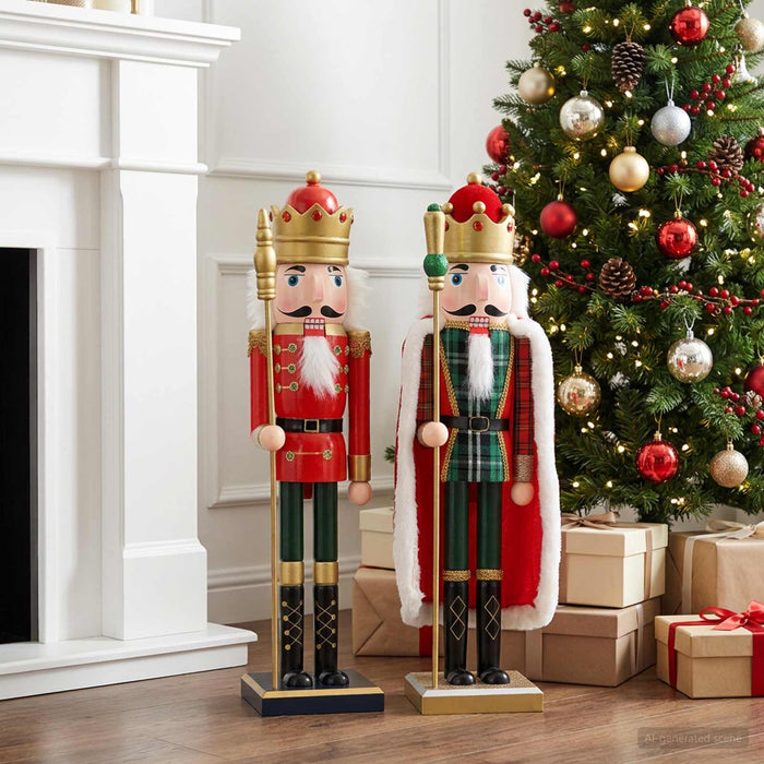 Crăciun Nutcracker TURKU 2 buc. Roșu și Negru 50 cm WALTI