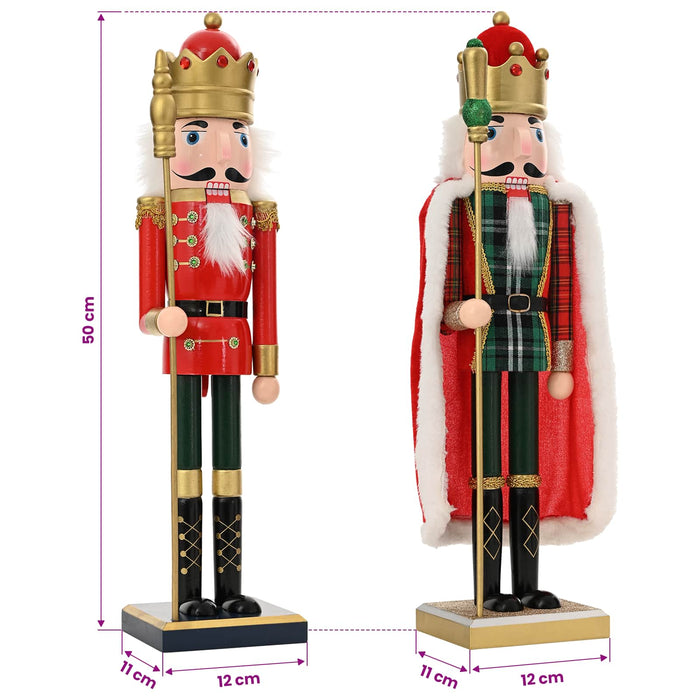Crăciun Nutcracker TURKU 2 buc. Roșu și Negru 50 cm WALTI