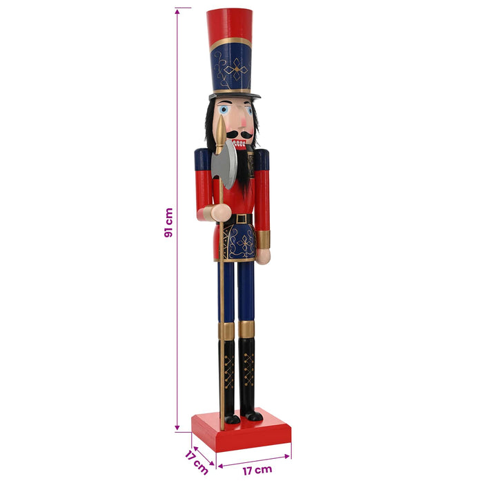 Spărgător de nuci de Crăciun TURKU Roșu și negru 91 cm - WALTI WALTI