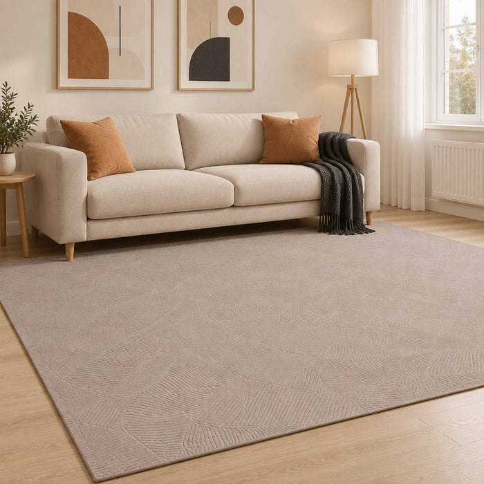 Covor IZA Bej 200 x 280 cm 100% Polyester Fir scurt WALTI