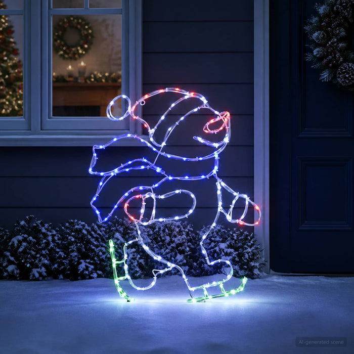 Figurină cu LED-uri Moș Crăciun pe patine LOVIISA 120 LED-uri - WALTI WALTI