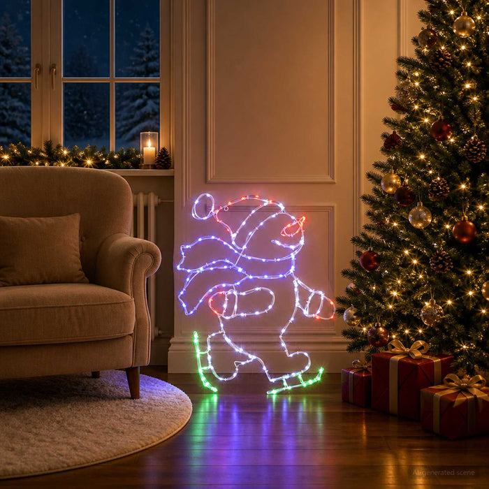 Figurină cu LED-uri Moș Crăciun pe patine LOVIISA 120 LED-uri - WALTI WALTI
