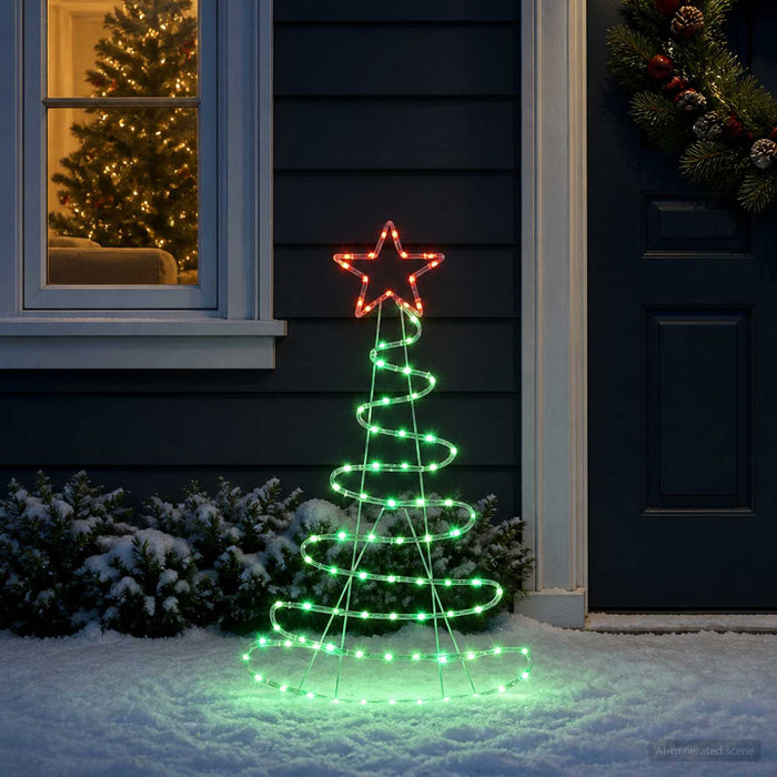 Brad de Crăciun LED tip figură luminoasă LOVIISA 100 LED-uri WALTI