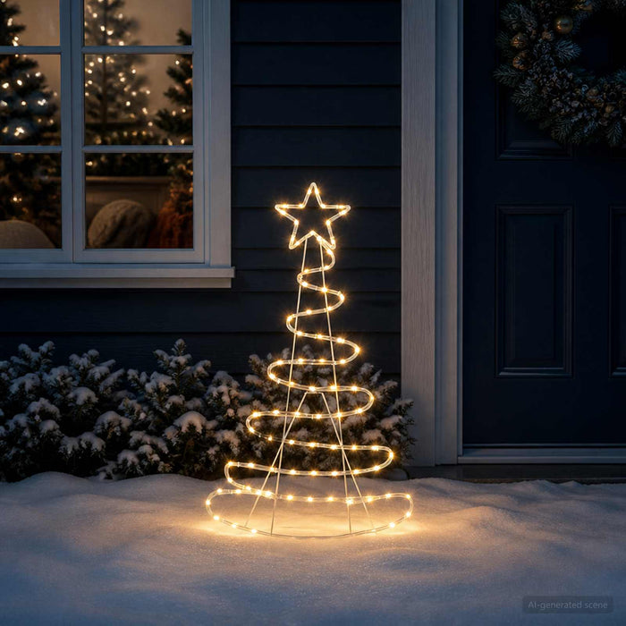 Brad de Crăciun LED tip figură luminoasă LOVIISA 100 LED-uri WALTI