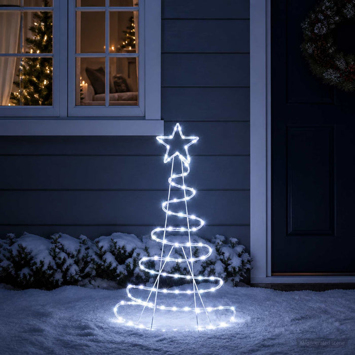 Brad de Crăciun LED tip figură luminoasă LOVIISA 100 LED-uri WALTI