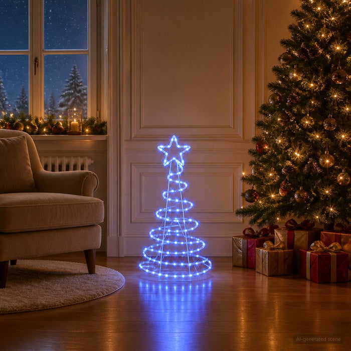Brad de Crăciun LED tip figură luminoasă LOVIISA 100 LED-uri WALTI