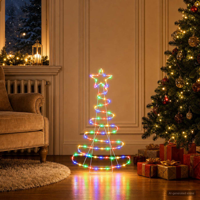 Brad de Crăciun LED tip figură luminoasă LOVIISA 100 LED-uri - WALTI WALTI