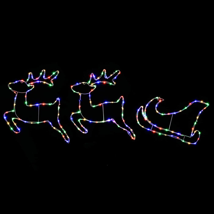 Decorațiune de Crăciun cu reni și sanie LOVIISA 180 LED-uri - WALTI WALTI