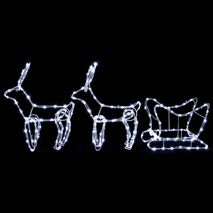 Decorațiune de Crăciun cu reni și sanie LOVIISA 240 LED-uri - WALTI WALTI