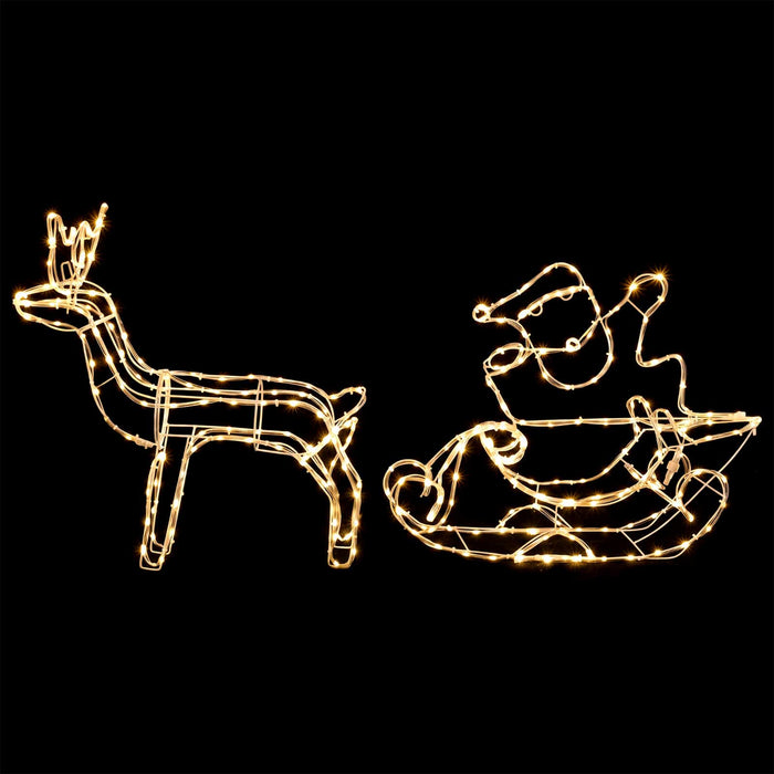 Decorațiune de Crăciun cu ren și sanie LOVIISA 320 LED-uri WALTI