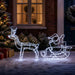 Decorațiune de Crăciun cu ren și sanie LOVIISA 320 LED-uri - WALTI WALTI