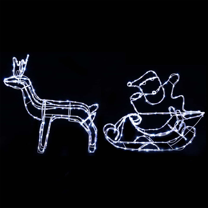 Decorațiune de Crăciun cu ren și sanie LOVIISA 320 LED-uri - WALTI WALTI