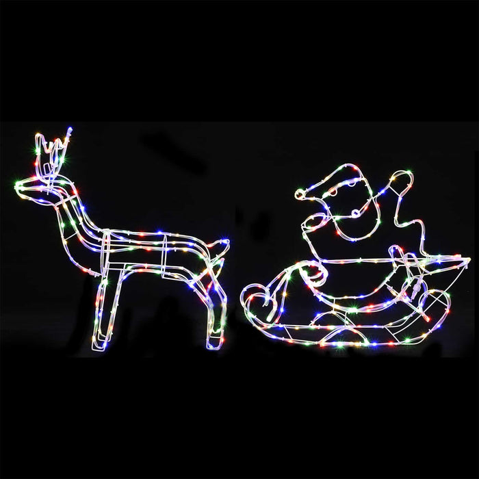 Decorațiune de Crăciun cu ren și sanie LOVIISA 320 LED-uri WALTI