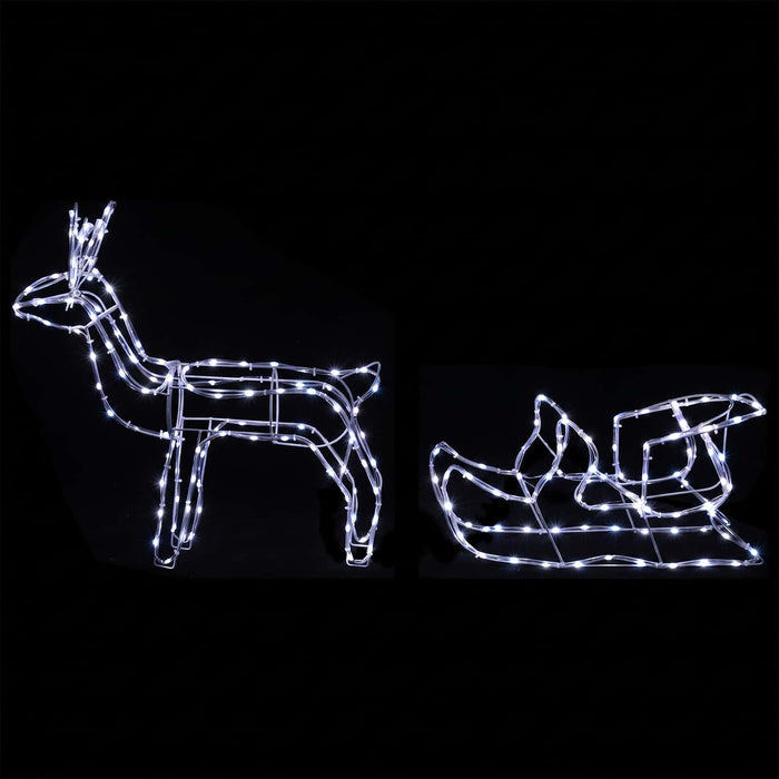 Decorațiune de Crăciun cu reni și sanie LOVIISA 240 LED-uri - WALTI WALTI