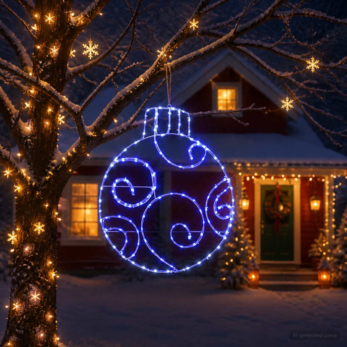 Glob de Crăciun LED LOVIISA 160 LED-uri Albastru 55 x 65 cm - WALTI WALTI