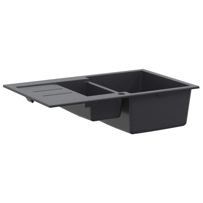 Chiuvetă de bucătărie cu două cuve Granit 80 x 50 x 30,5 cm WALTI