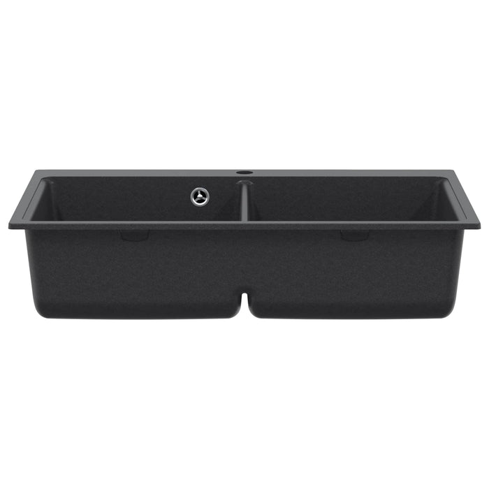 Chiuvetă de bucătărie cu bazin dublu Granite 86 x 51 x 30 cm WALTI