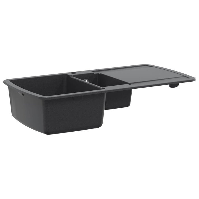 Chiuvetă de bucătărie cu bazin dublu Granite 96 x 50 x 31 cm WALTI